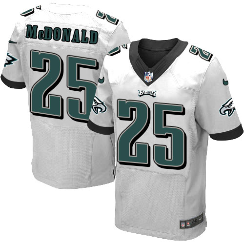 Men's Elite Tommy McDonald Nike Jersey White Road - #25 NFL Philadelphia Eagles